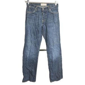 Paper Denim Cloth Metro One Men Jeans 30 31x32 Button Fly Blue Straight Leg USA